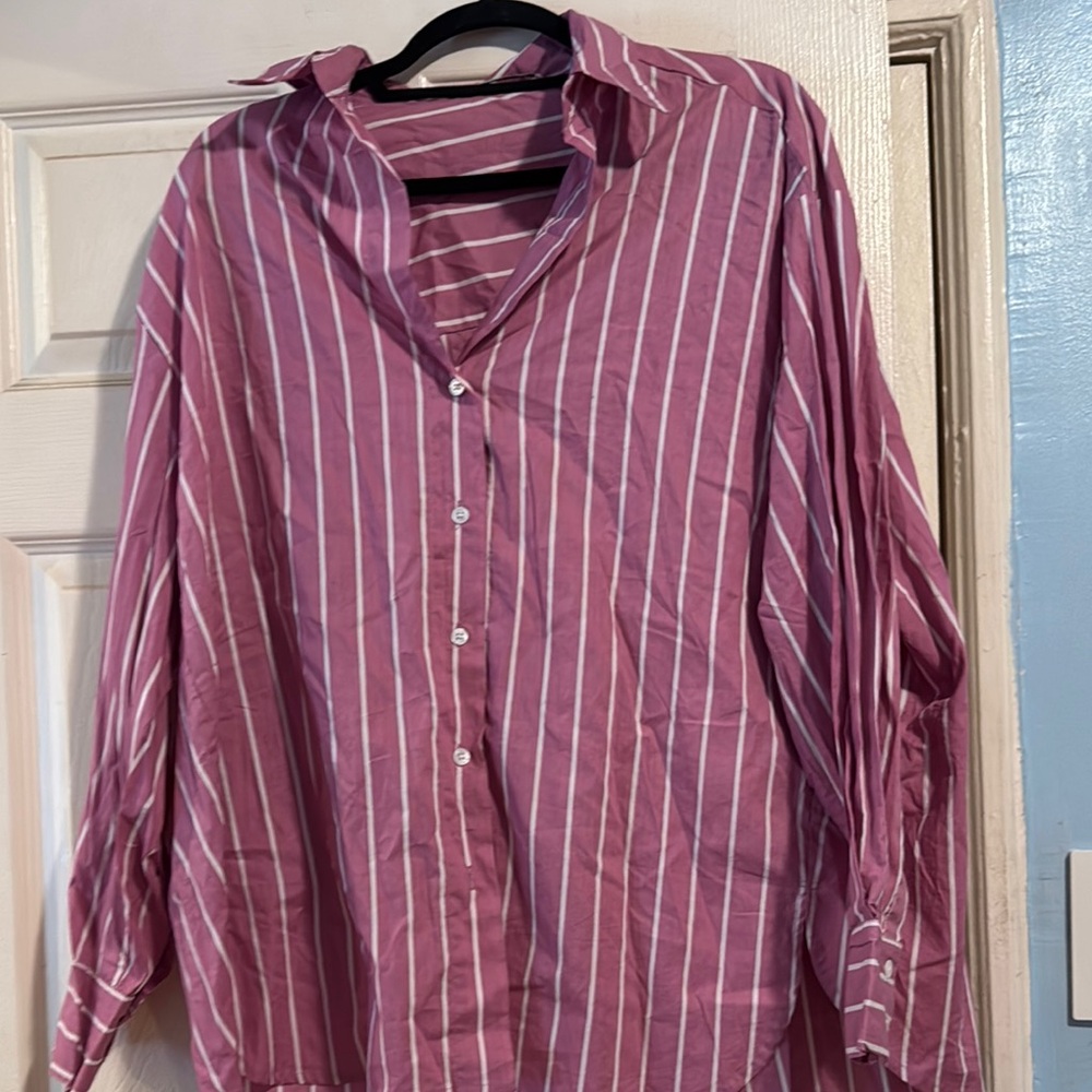 Classic Pink Striped Men's Shirt
